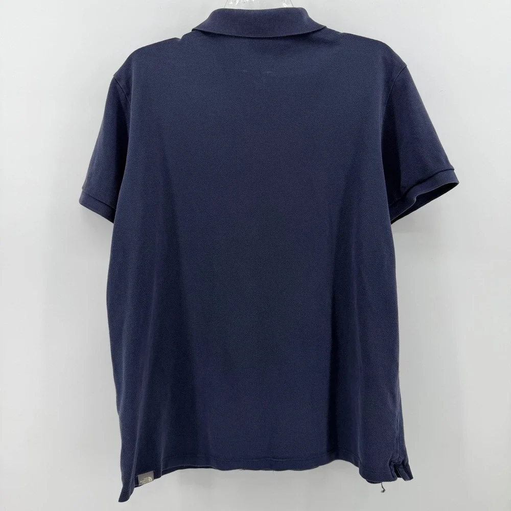 The North Face Polo Shirt Mens XL Navy Blue Short Sleeve Embroidered Logo Cotton